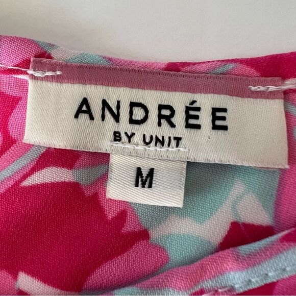 Andree By Unit Sleeveless Floral Ruffle Peplum Drop Waist Blouse Top - Picture 6 of 9